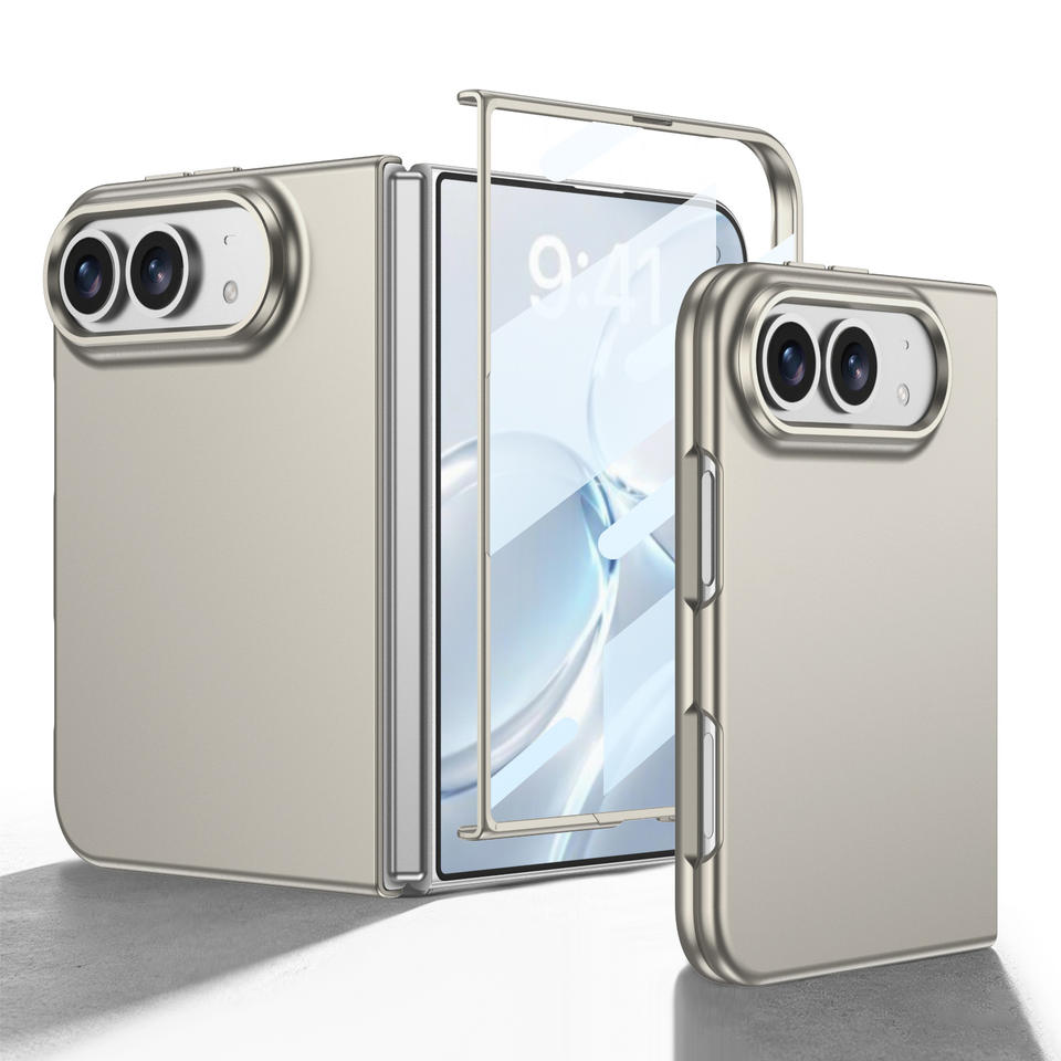 Matte Skin Feel Phone Case For Iphone Duo Fold Integrated Screen Film Pc Shockproof Slim Fit Protective Cover Anti Fingerprint - Buy  Product on Alibaba.com