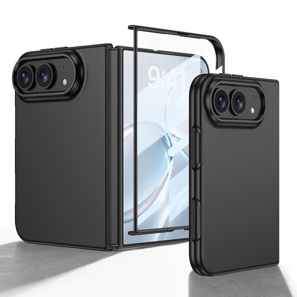 Matte Skin Feel Phone Case For Iphone Duo Fold Integrated Screen Film Pc Shockproof Slim Fit Protective Cover Anti Fingerprint - Buy  Product on Alibaba.com